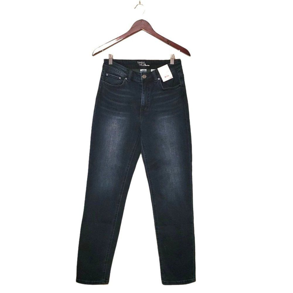 Time and  Tru Womens Pants Blue 8 High Rise Dark Rinse Jeans M New